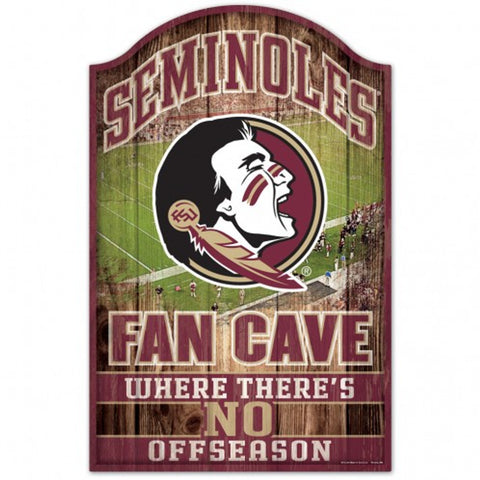 Florida State Seminoles Sign 11x17 Wood Fan Cave Design-0