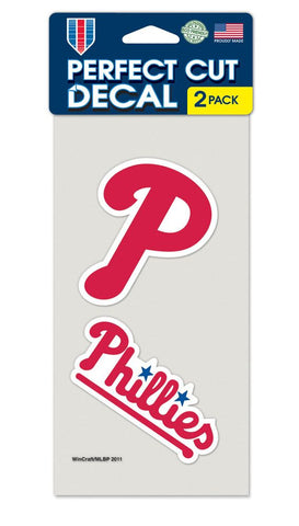 Philadelphia Phillies Decal 4x4 Perfect Cut Set of 2 - Special Order-0