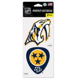 Nashville Predators Decal 4x4 Perfect Cut Set of 2-0
