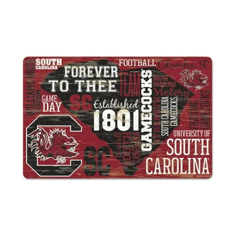 South Carolina Gamecocks Sign 11x17 Wood Wordage-0