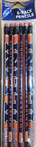 Illinois Fighting Illini Pencil 6 Pack-0