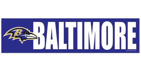 Baltimore Ravens Decal Bumper Sticker - Special Order-0