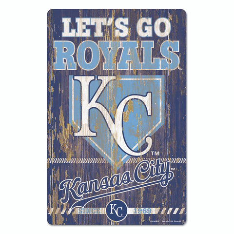 Kansas City Royals Sign 11x17 Wood Slogan Design-0