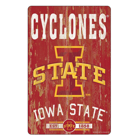 Iowa State Cyclones Sign 11x17 Wood Slogan Design-0