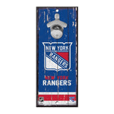 New York Rangers Sign Wood 5x11 Bottle Opener-0