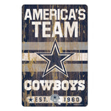 Dallas Cowboys Sign 11x17 Wood Slogan Design-0