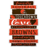 Cleveland Browns Sign 11x17 Wood Family Word Design-0