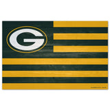 Green Bay Packers Sign 11x17 Wood American Flag Design Special Order-0