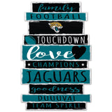 Jacksonville Jaguars Sign 11x17 Wood Family Word Design-0
