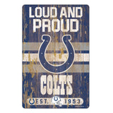 Indianapolis Colts Sign 11x17 Wood Slogan Design-0