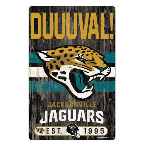 Jacksonville Jaguars Sign 11x17 Wood Slogan Design-0