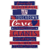 New York Giants Sign 11x17 Wood Family Word Design-0