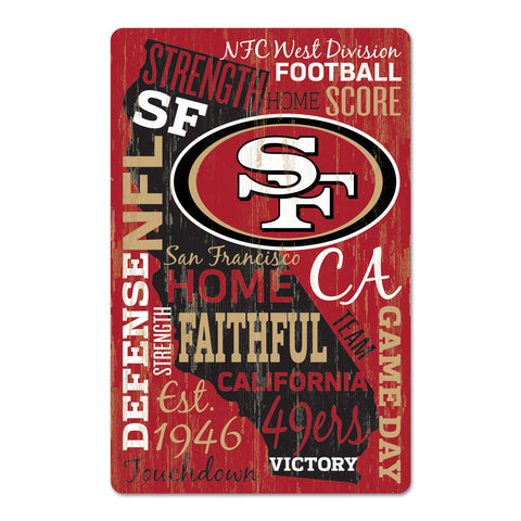 San Francisco 49ers Sign 11x17 Wood Wordage-0
