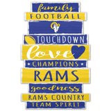 Los Angeles Rams Sign 11x17 Wood Family Word Design-0