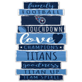 Tennessee Titans Sign 11x17 Wood Family Word Design-0
