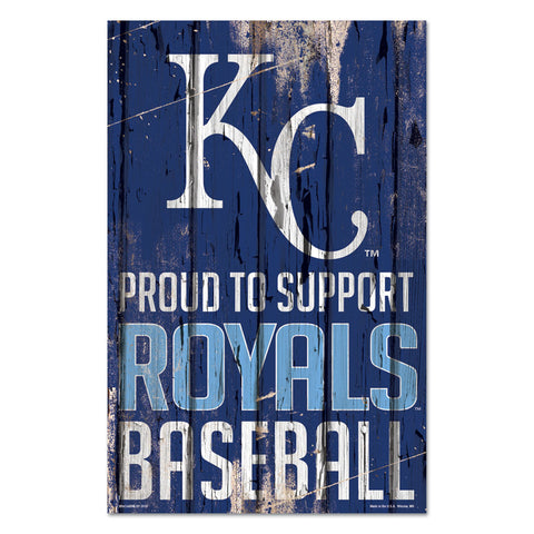 Kansas City Royals Sign 11x17 Wood Proud to Support Design-0