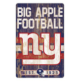 New York Giants Sign 11x17 Wood Slogan Design-0