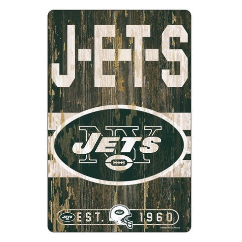 New York Jets Sign 11x17 Wood Slogan Design-0