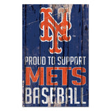 New York Mets Sign 11x17 Wood Proud to Support Design-0