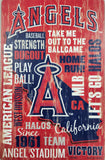 Los Angeles Angels Sign 11x17 Wood Wordage Design-0