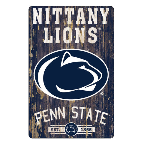 Penn State Nittany Lions Sign 11x17 Wood Slogan Design-0