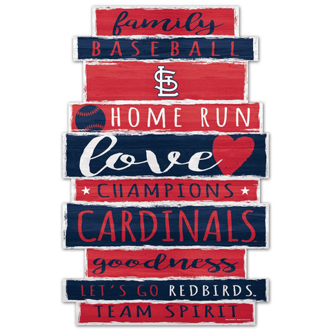 St. Louis Cardinals Sign 11x17 Wood Family Word Design-0