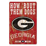Georgia Bulldogs Sign 11x17 Wood Slogan Design-0