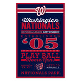Washington Nationals Sign 11x17 Wood Established Design-0