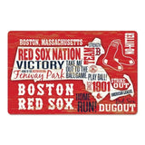 Boston Red Sox Sign 11x17 Wood Wordage Design-0