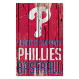 Philadelphia Phillies Sign 11x17 Wood Proud to Support Design-0