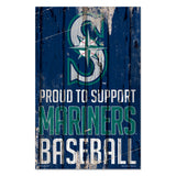 Seattle Mariners Sign 11x17 Wood Proud to Support Design-0