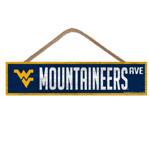 West Virginia Mountaineers Sign 4x17 Wood Avenue Design-0