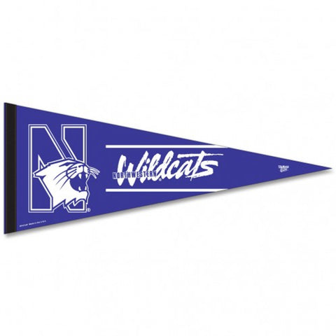Northwestern Wildcats Pennant 12x30 Premium Style-0