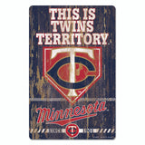 Minnesota Twins Sign 11x17 Wood Slogan Design-0