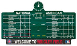 Chicago Cubs Sign 11x17 Wood Scoreboard Design-0