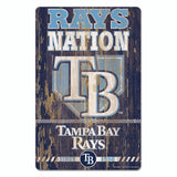 Tampa Bay Rays Sign 11x17 Wood Slogan Design-0