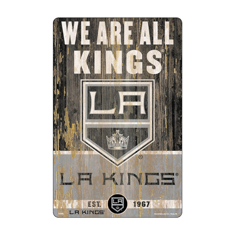 Los Angeles Kings Sign 11x17 Wood Slogan Design - Special Order-0
