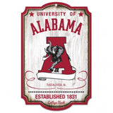 Alabama Crimson Tide Wood Sign - College Vault - 11" x 17"-0