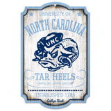 North Carolina Tar Heels Wood Sign - College Vault - 11" x 17" - Special Order-0