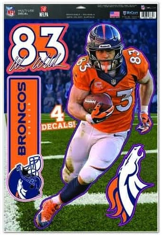 Denver Broncos Decal 11x17 Multi Use Wes Welker Design-0