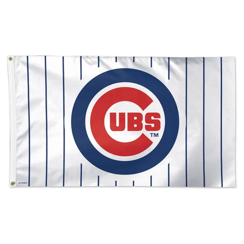 Chicago Cubs Flag 3x5 Deluxe Style Pinstripe - Special Order-0