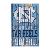 North Carolina Tar Heels Sign 11x17 Wood Proud to Support Design-0