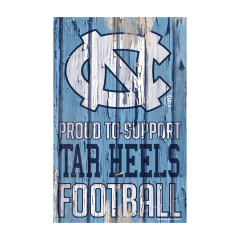 North Carolina Tar Heels Sign 11x17 Wood Proud to Support Design-0