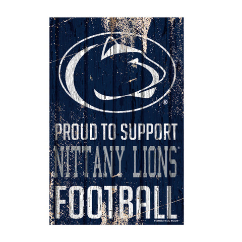 Penn State Nittany Lions Sign 11x17 Wood Proud to Support Design - Special Order-0