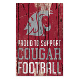 Washington State Cougars Sign 11x17 Wood Proud to Support Design-0