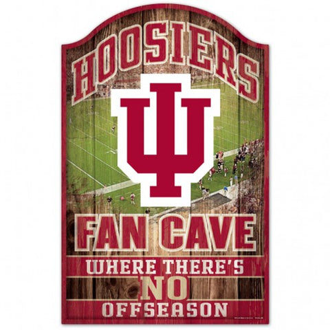 Indiana Hoosiers Sign 11x17 Wood Fan Cave Design-0