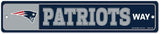 New England Patriots Sign 3.75x19 Plastic Street Style - Special Order-0