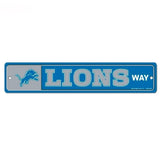 Detroit Lions Sign 3.75x19 Plastic Street Style - Special Order-0