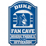 Duke Blue Devils Sign 11x17 Wood Fan Cave Design-0