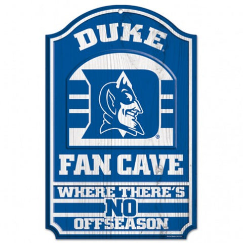 Duke Blue Devils Wood Sign - 11"x17" Fan Cave Design-0